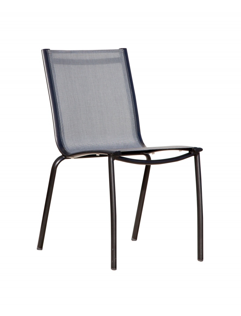 Proloisirs Chaise Linéa Noir / Argent Vendu(e)s par 2